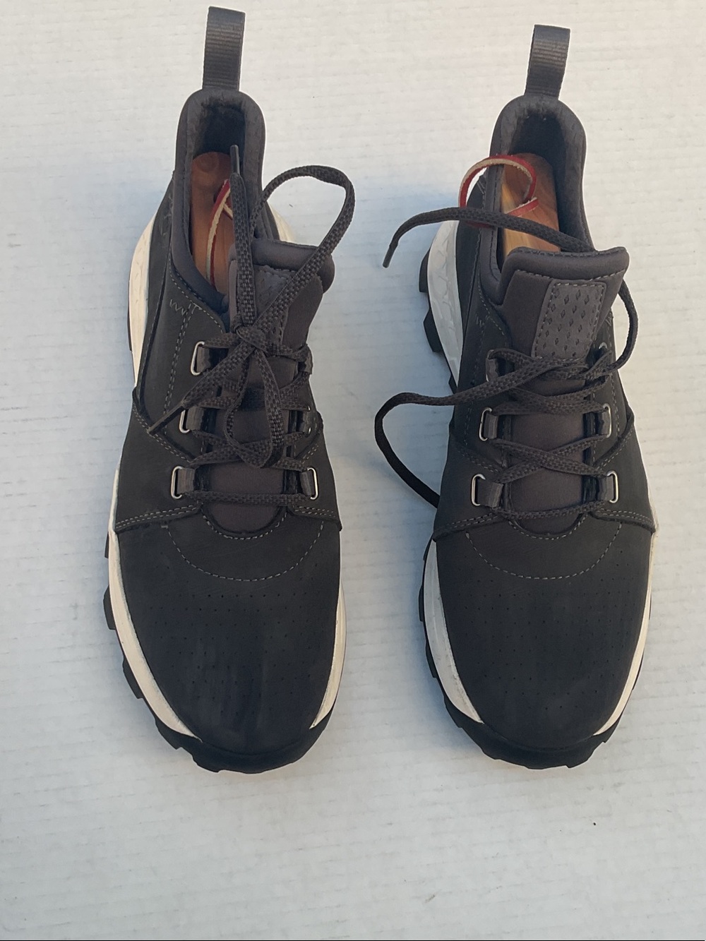 Women's Black Lace-Up Casual Sneakers with White Sole